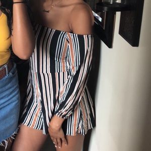 Striped romper
